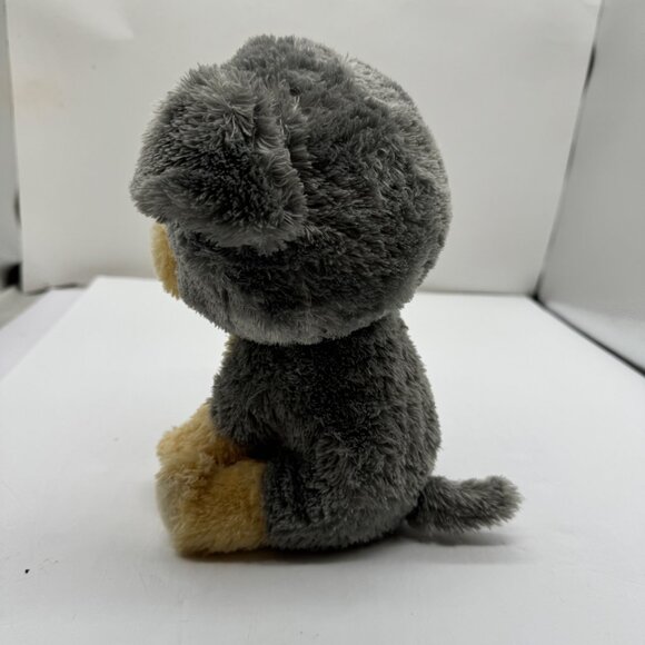 Ty Beanie Boos Scraps the Schnauzer Gray & Beige Puppy Plush Toy w Big Blue Eyes - Picture 6 of 10